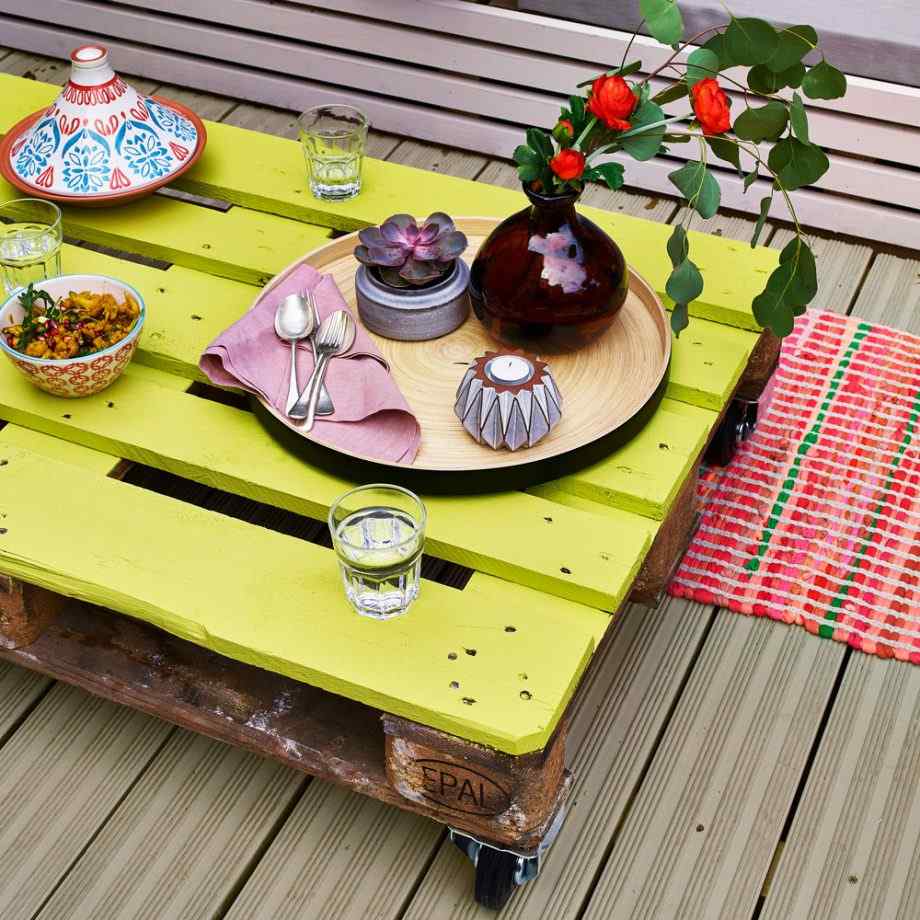 mobilier de grădină colorat