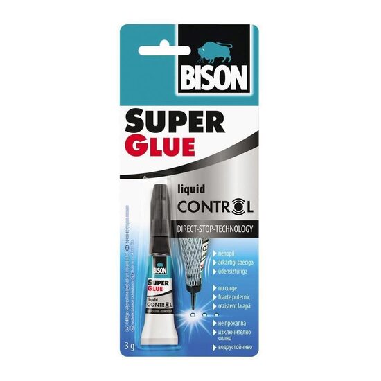Adeziv cianoacrilat BISON Super Glue Control, 3g