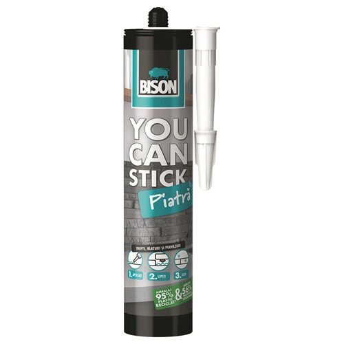 Adeziv PREMIUM pentru marmură și piatră BISON You Can Stick, 440g 