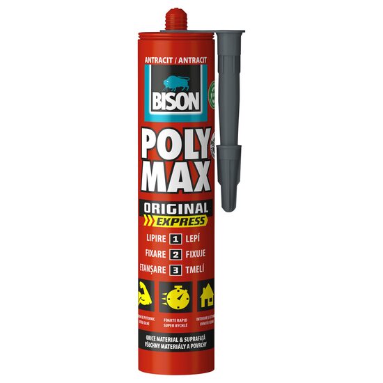 Adeziv și etanșeizant rapid BISON Poly Max Original Express, 425g antracit