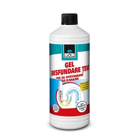Soluție gel pentru desfundarea țevilor BISON 1000ml