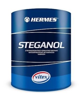 Lac asfaltic hidroizolant pe bază de bitum și solvenți Hermes Steganol, 1L