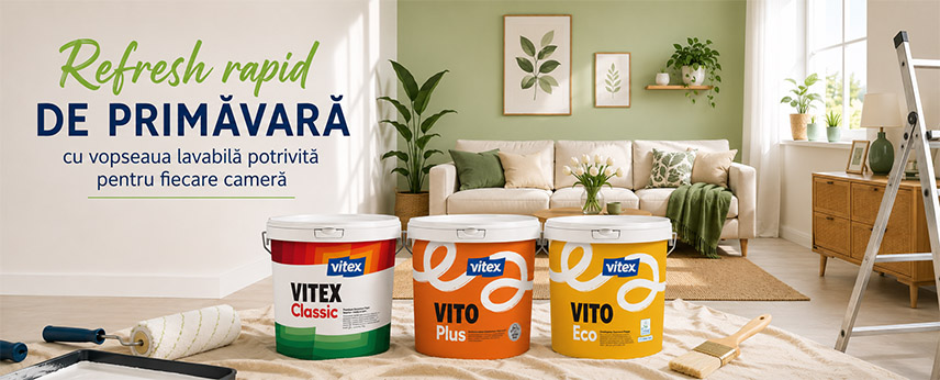 vopsea lavabilă pentru interior