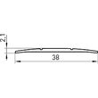 Profil trecere aluminiu, 0,9m, grafit