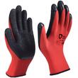 Mănuși peliculă latex negru-rosu FRED, mar. 10
