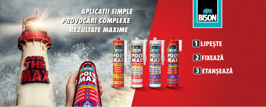 Oricând ai nevoie să lipești și să etanșezi te poti baza pe Poly Max