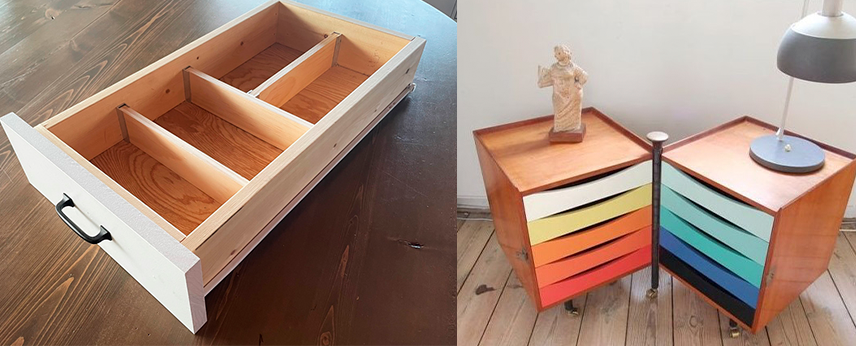 Separatoare rafturi și sertare DIY