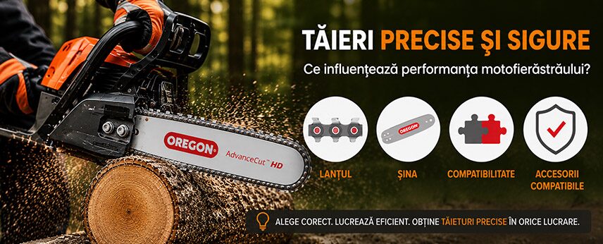 Tăieri precise și sigure. Ce influențează performanța motofierăstrăului?