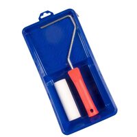 Set zugrăvit mâner trafalet + tăviță + rolă burete, 100mm