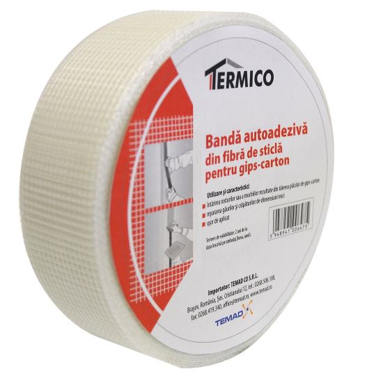 Bandă autoadezivă rigips TERMICO, 48mmx45m