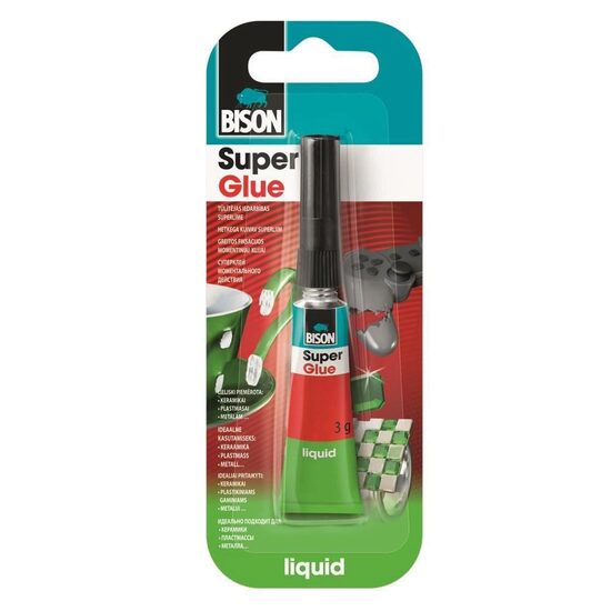 Adeziv instant cianoacrilat lichid BISON Super Glue, 3g