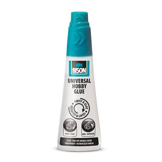 Adeziv universal pentru uz casnic BISON Universal Hobby, 90ml, cu solvent
