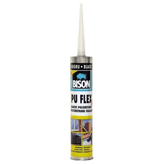 Etanșeizant poliuretanic BISON PU Flex, negru, 300ml