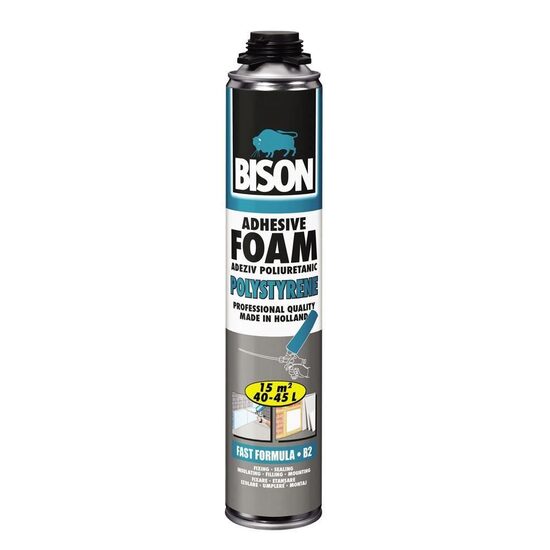 Spumă poliuretanică pentru polistiren BISON, de pistol, 700ml