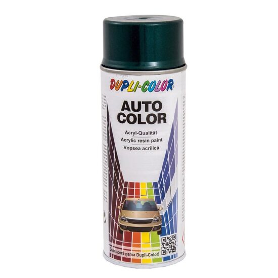 Vopsea spray retuș auto metalizată DUPLI-COLOR Dacia, verde polinezia, 350ml
