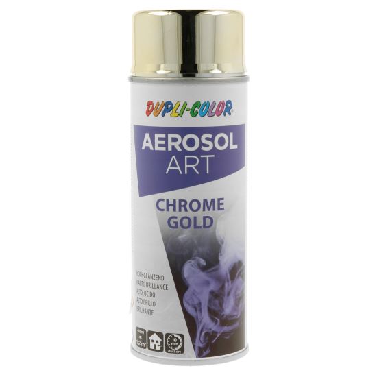 Vopsea spray decorativă DUPLI-COLOR AEROSOL ART Chrome Gold, crom auriu, 400ml