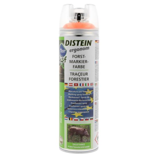Vopsea spray pentru marcaje forestiere DISTEIN, 500ml, portocaliu fluorescent