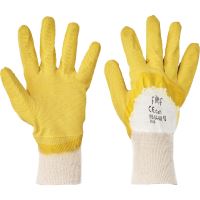 Mănuși cu peliculă din latex Twitte Light HS-04-005, galben