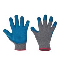 Mănuși cu peliculă din cauciuc în palmă HS-04-002, m.10, gri albastru