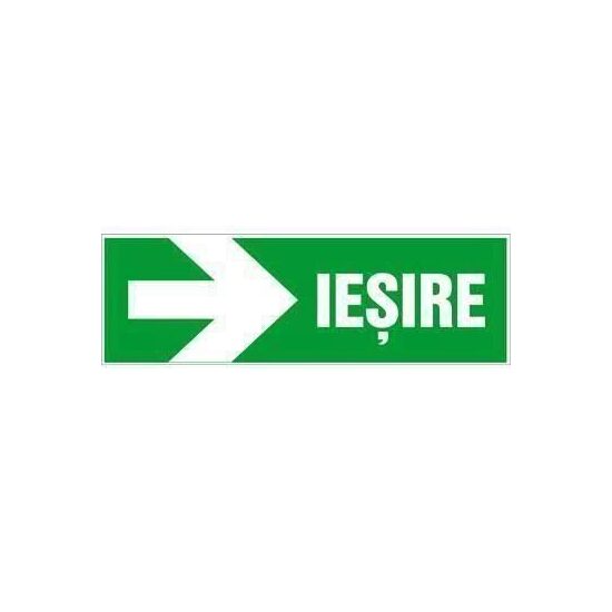 Indicator "Ieșire dreapta" (săgeată), 10cmx30cm, PVC, Ieșire dreapta