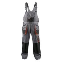 Pantalon cu pieptar Carl BE-01-004, gri/negru, 50