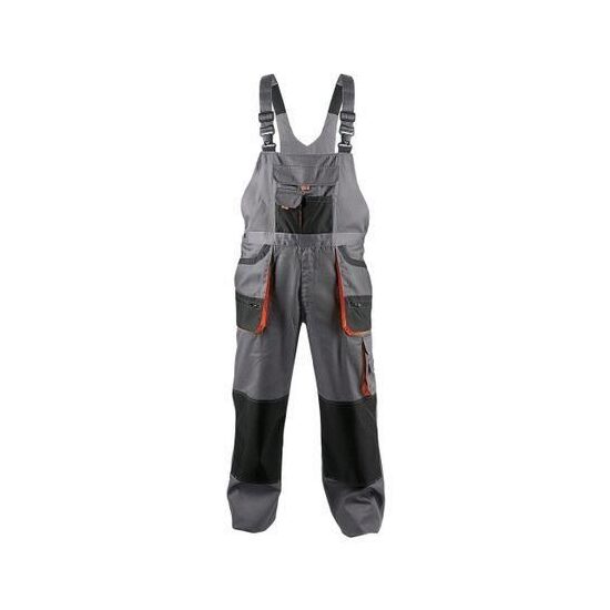 Pantalon cu pieptar Carl BE-01-004, gri/negru, 50