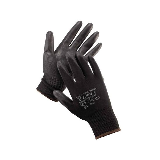 Mănuși cu peliculă din poliuretan Bunting Evolution Black, negru, 2XL (11)