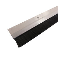 Bandă pentru ușă garaj, IDS, ELLEN, cu șuruburi, din aluminiu, cu perie 18mm, 1m