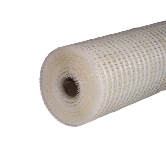 Plasă din fibră de sticlă pentru tencuieli mecanizate TERMICO, 110gr/mp, 50ml, alb/albastru