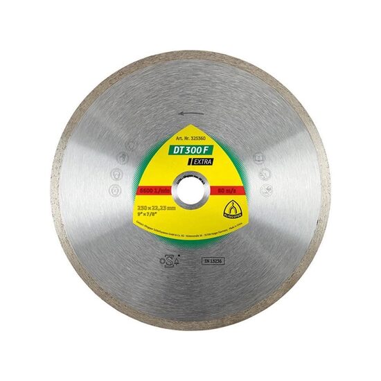 Disc de tăiere diamantat KLINGSPOR DT 300 F Extra, pentru gresie, faianță, 230mmx1,9mm
