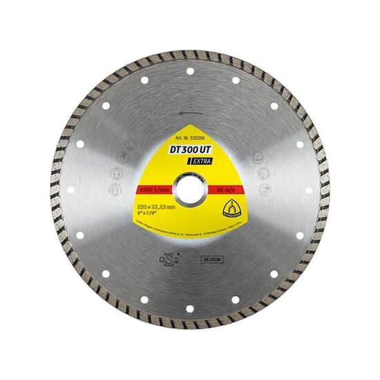 Disc de tăiere diamantat KLINGSPOR DT 300 UT Extra, pentru materiale de construcții, 230mmx2,5mm
