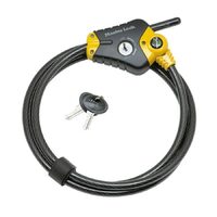 Cablu antifurt bicicletă ajustabil din oțel MASTER LOCK 8420EURD, 4,50m, Ø10mm, clasă securitate 6/10, cheie