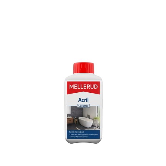 Soluție pentru curățarea și întreținerea cazilor din acril MELLERUD, 0,5L