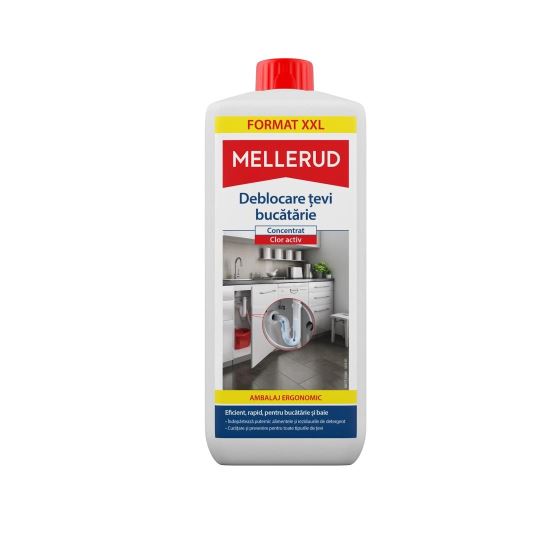 Gel pentru desfundarea țevilor de scurgere MELLERUD, 1.75L