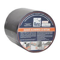 Bandă de etanșare din aluminiu cu bitum RINO, 1mmx150mmx10m, maro