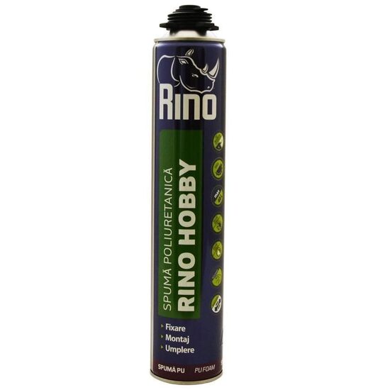 Spumă poliuretanică RINO Hobby, 650ml, pentru pistol