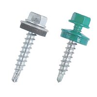 Șurub autoforant STARKFIX, cu cap hexagonal și șaibă EPDM, 4,8x35, RAL3009, 250buc