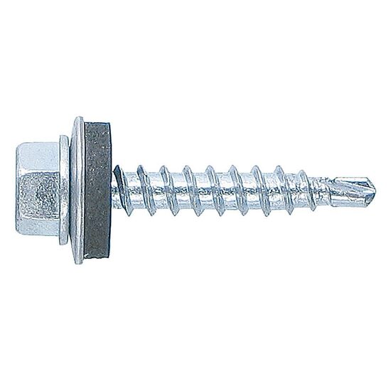 Șurub autoforant STARKFIX, cu cap hexagonal și șaibă EPDM, pentru metal, 4,8x35, zincat, 250buc
