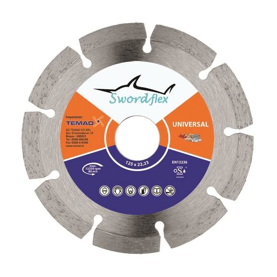 Disc de tăiere diamantat SWORDFLEX Universal, 125mmx22,23mm