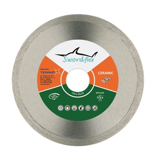 Disc de tăiere diamantat SWORDFLEX Ceramic, 125mmx22,23mm