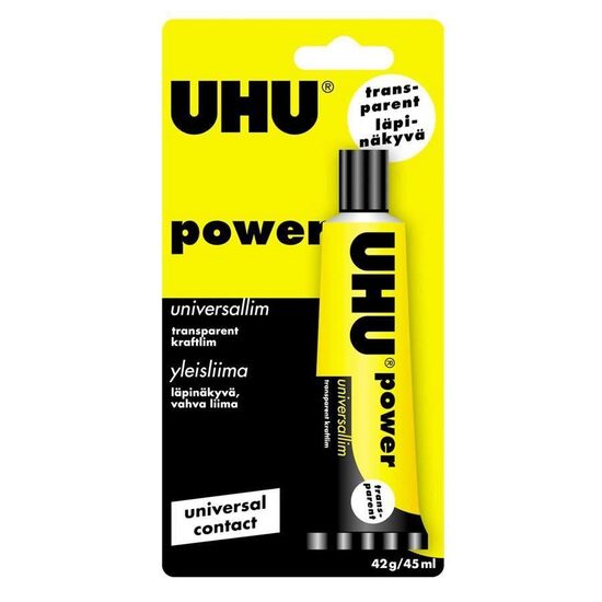 Adeziv de contact universal UHU Power, transparent, 42g
