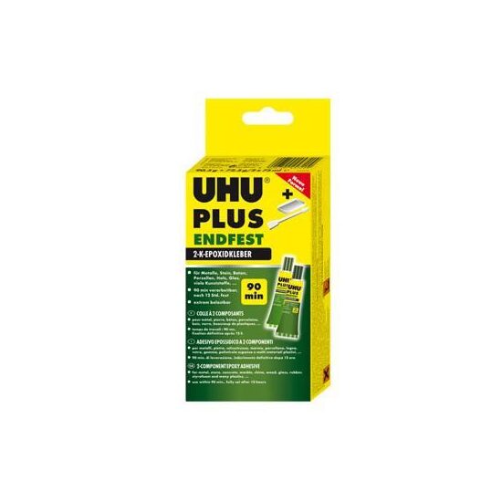 Adeziv universal epoxidic bicomponent UHU Plus Endfest, 163g