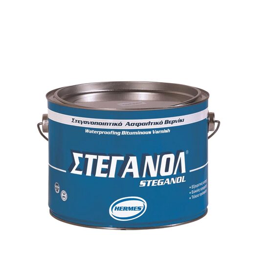 Lac asfaltic hidroizolant pe bază de bitum și solvenți Hermes Steganol, 5L