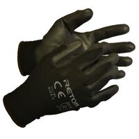 Mănuși cu peliculă din poliuretan (PU) negre NL186 BLK , 9