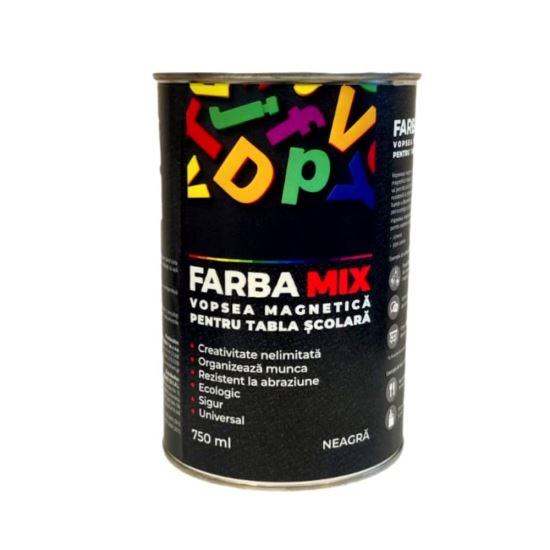 Vopsea magnetică cu efect de tablă de scris cu creta, FARBA MIX, 750ml