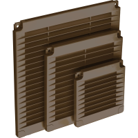 Grilă aerisire simplă KARRO, 150mmx150mm, Maro