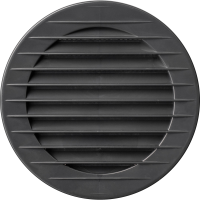 Grilă aerisire rotundă KARRO, ø 125mm, grafit
