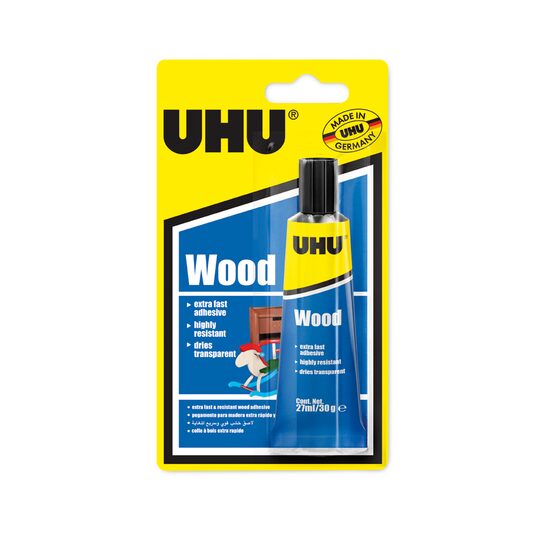 Adeziv pentru lemn UHU, 27ml, alb