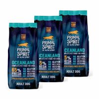 PACHET PROMOTIONAL  3 x Hrană uscată Premium pentru câine Primal Spirit, Oceanland, cu pește proaspăt,12 kg