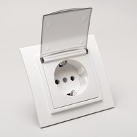 Priza cu capac, Zena CP PT, Albă